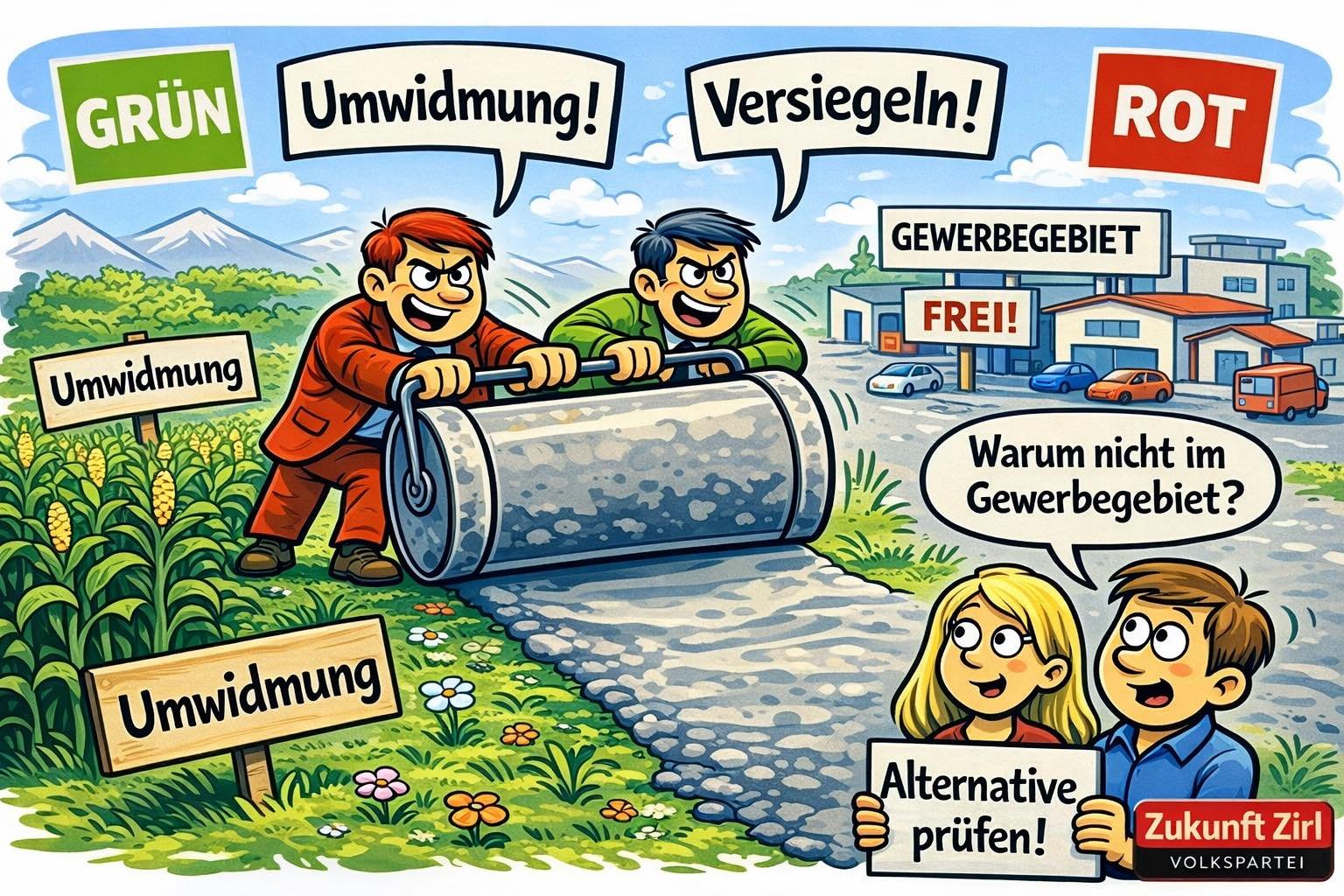 TINETZ-Erweiterung der Lagerfläche in grundsatzbeschlussgeschützten landwirtschaftlichen Grünflächen